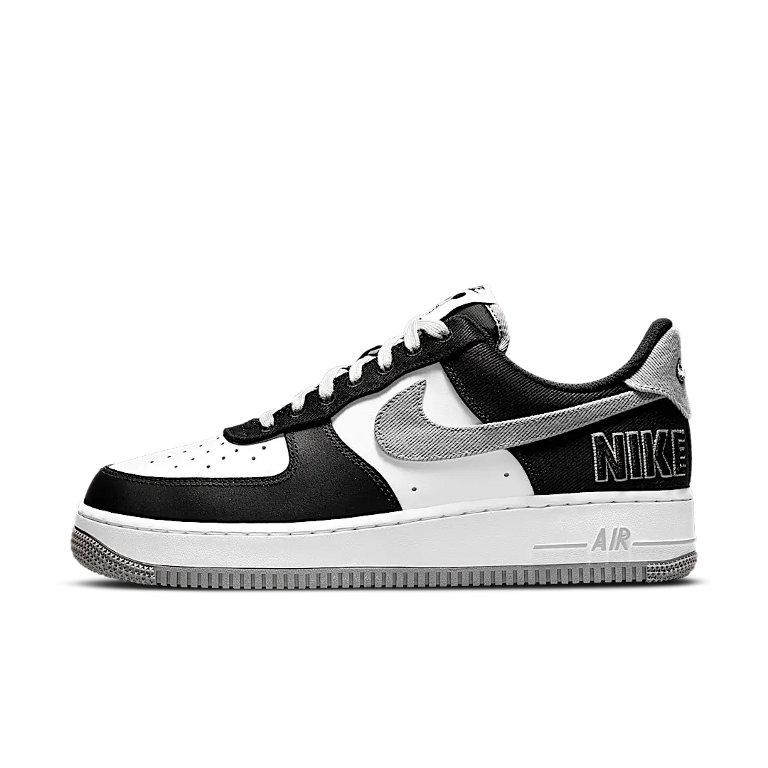 Overkicks - Nike Air Force 1 Low 07 EMB Raiders Black White (CT2301-001) - vista lateral