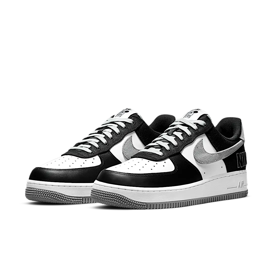 Overkicks - Nike Air Force 1 Low 07 EMB Raiders Black White (CT2301-001) - vista trasera