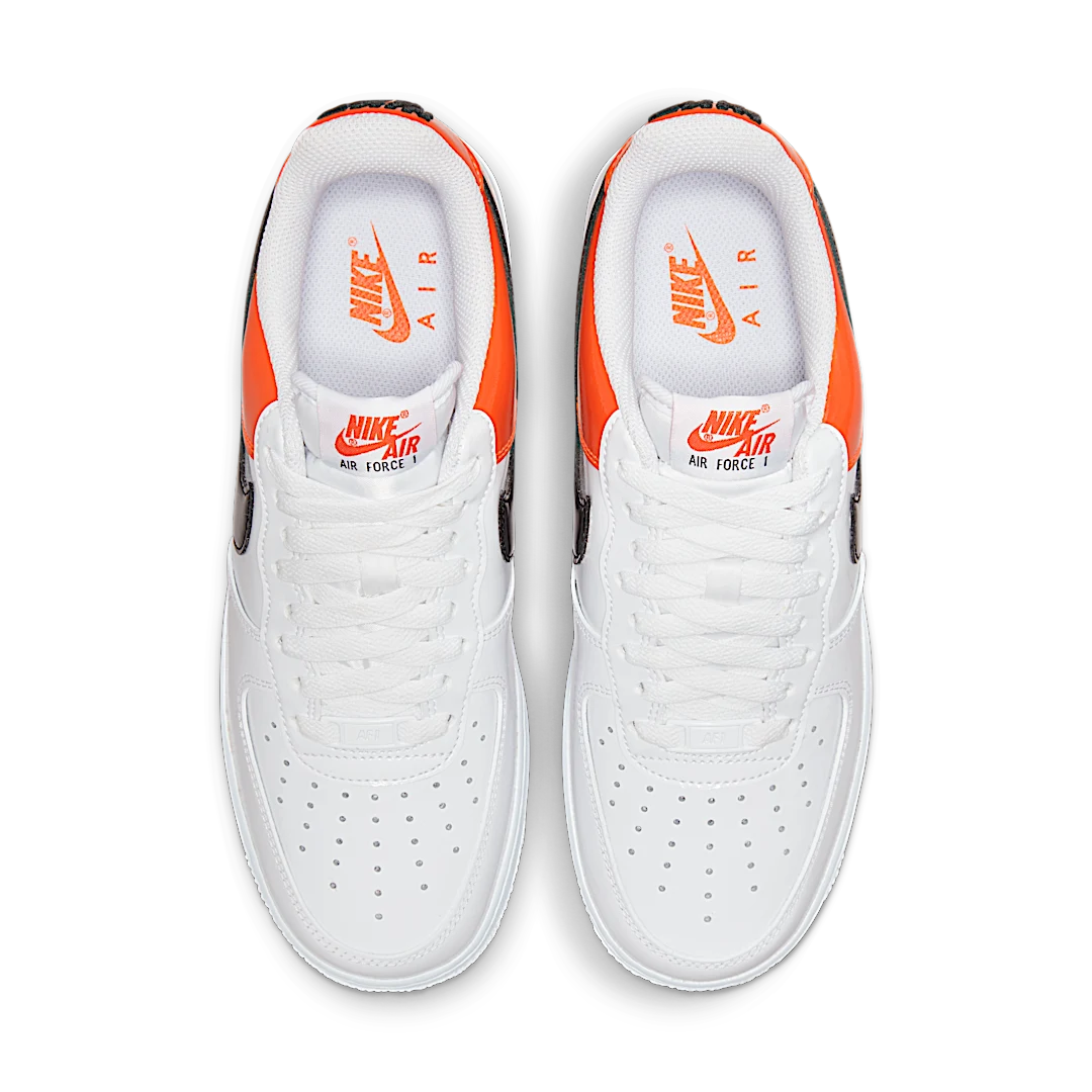 Overkicks - Nike Air Force 1 Low 07 Essential White/Brilliant Orange (DJ9942-103) - par completo