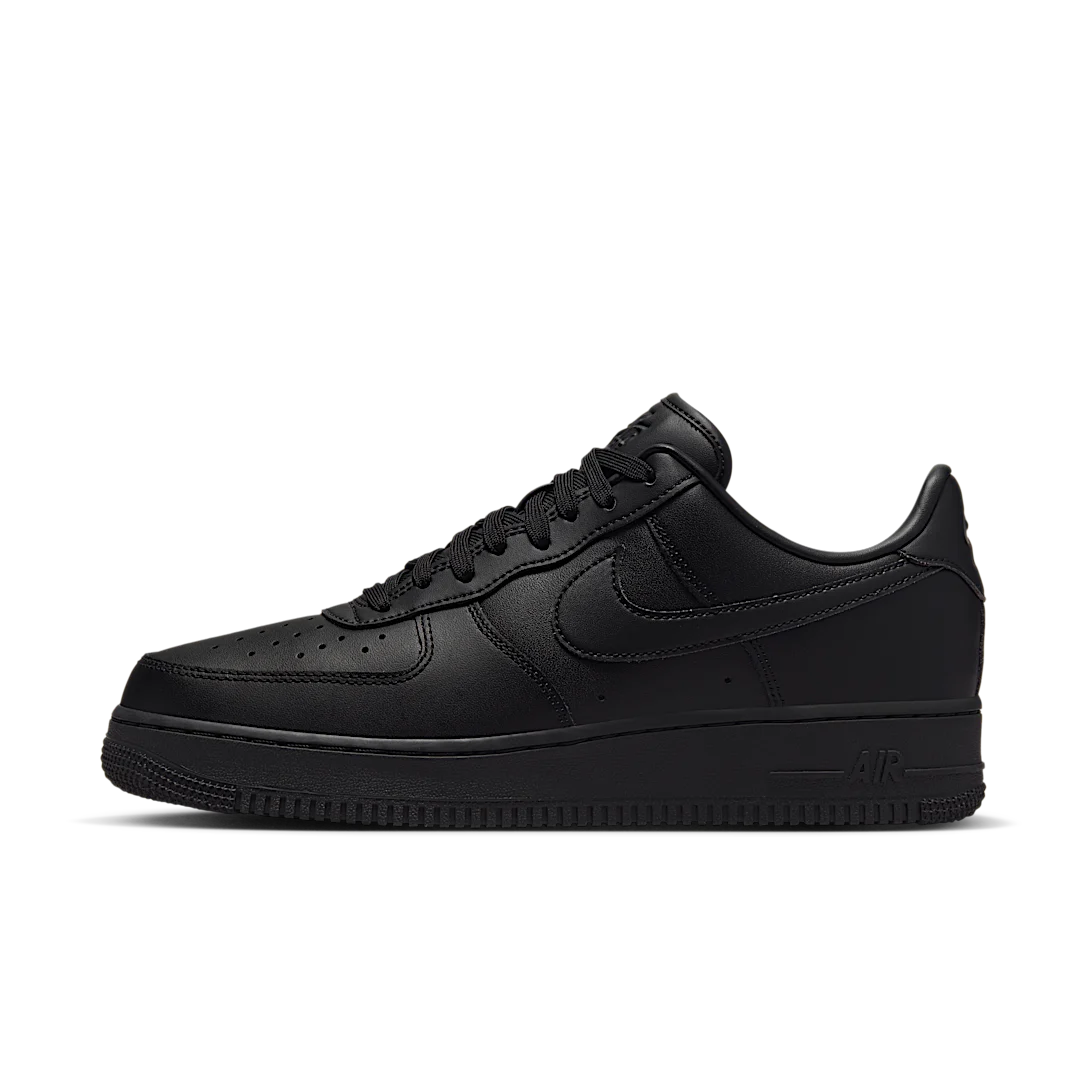 Overkicks - Nike Air Force 1 Low 07 Fresh Black Anthracite (DM0211-001) - vista lateral