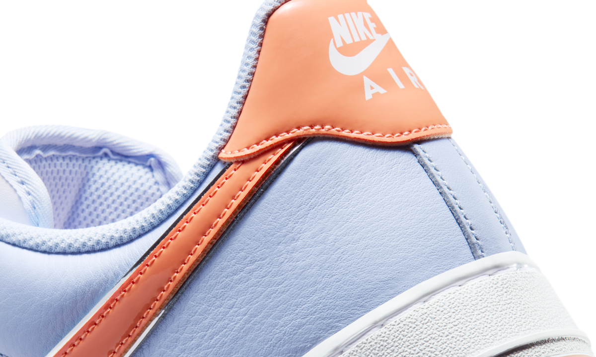 Overkicks - Nike Air Force 1 Low 07 Hydrogen Blue Orange Frost (IR1980-407) - detalle