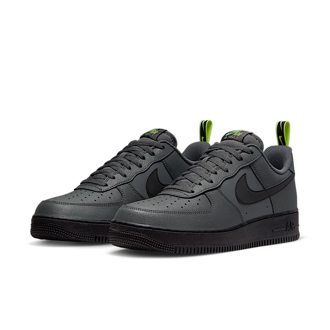 Overkicks - Nike Air Force 1 Low 07 Iron Grey Volt Black (DZ4510-001) - vista trasera