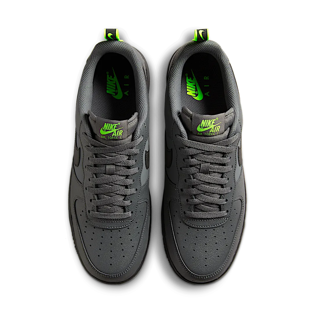 Overkicks - Nike Air Force 1 Low 07 Iron Grey Volt Black (DZ4510-001) - par completo