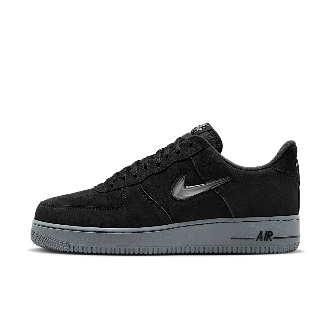 Overkicks - Nike Air Force 1 Low 07 Jewel Black Cool Grey (HQ3827-002) - vista lateral