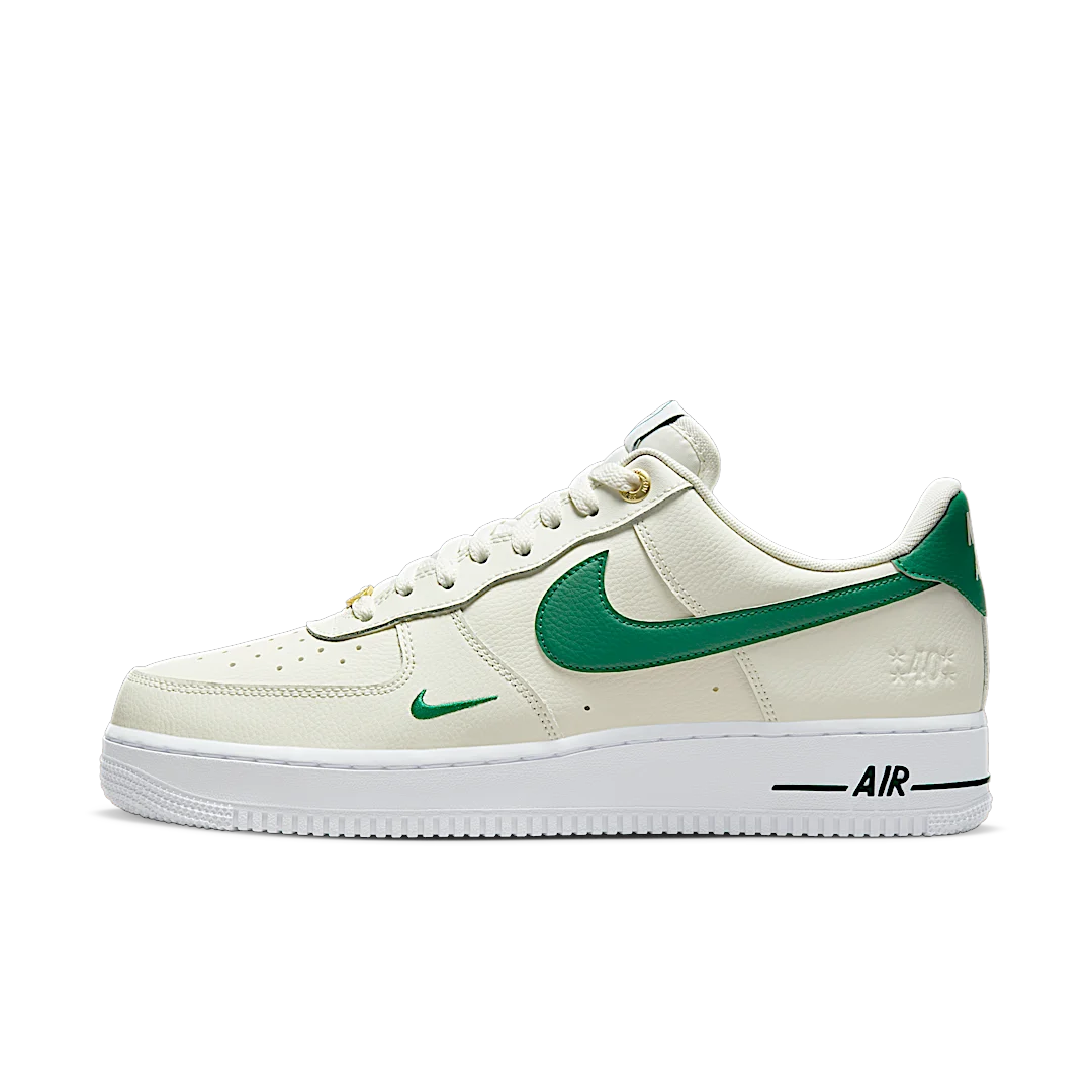 Overkicks - Nike Air Force 1 Low 07 LV8 40th Anniversary Sail Malachite (DQ7658-101) - vista lateral