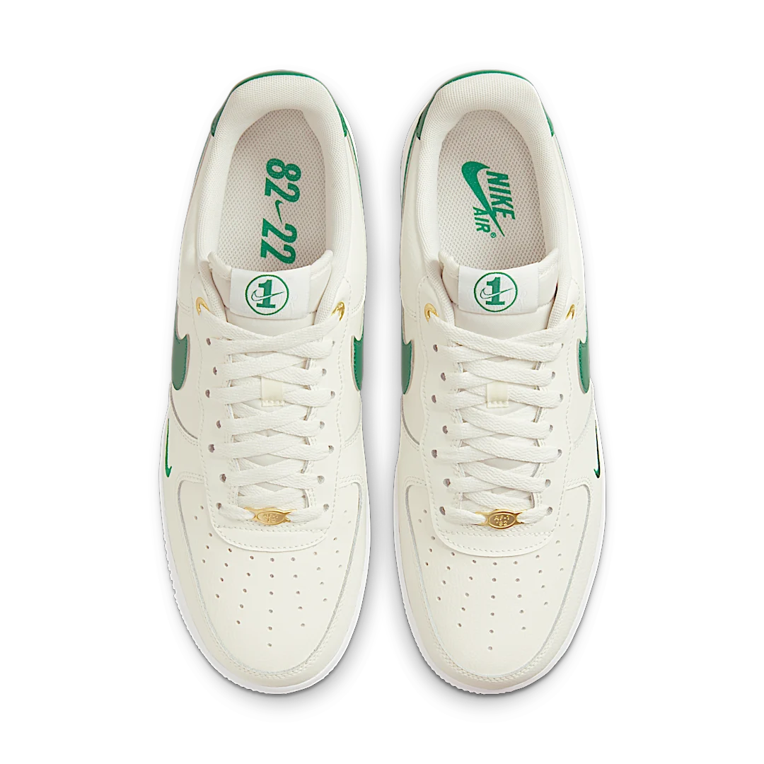 Overkicks - Nike Air Force 1 Low 07 LV8 40th Anniversary Sail Malachite (DQ7658-101) - par completo