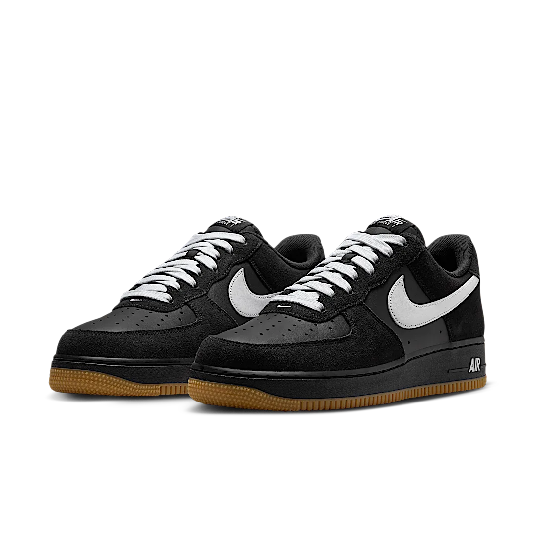 Overkicks - Nike Air Force 1 Low 07 LV8 Black Gum Light Brown White (IB6388-001) - vista trasera