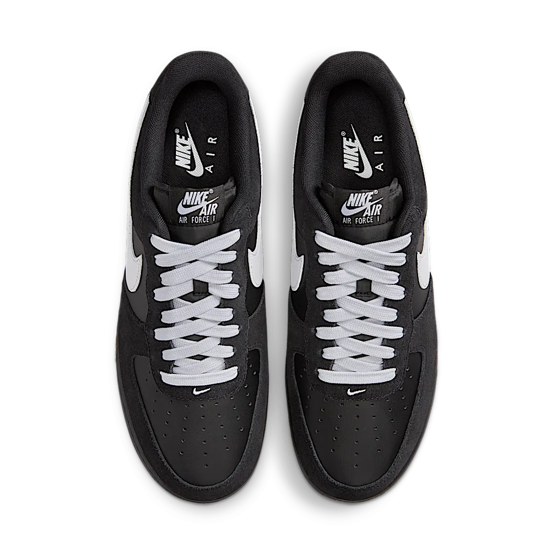 Overkicks - Nike Air Force 1 Low 07 LV8 Black Gum Light Brown White (IB6388-001) - par completo