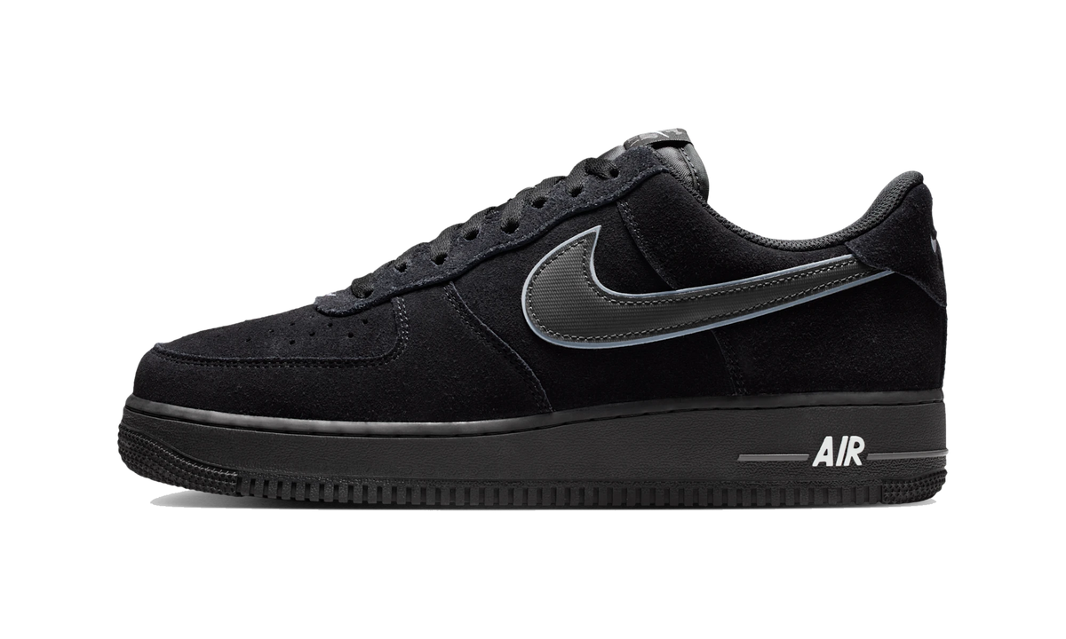 Overkicks - Nike Air Force 1 Low 07 LV8 Black Iron Grey (IQ0292-010) - vista lateral