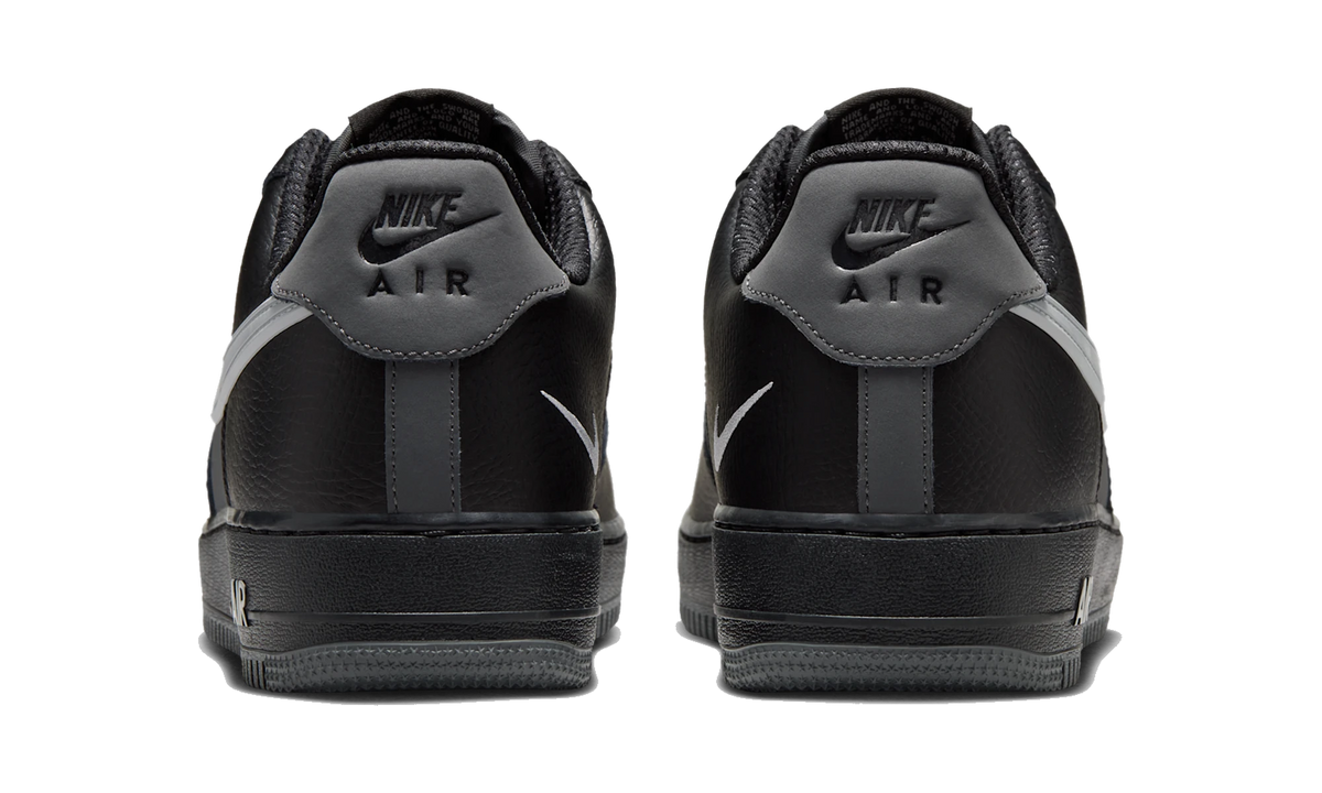 Overkicks - Nike Air Force 1 Low 07 LV8 Black Light Smoke Grey (IR1475-010) - detalle talón