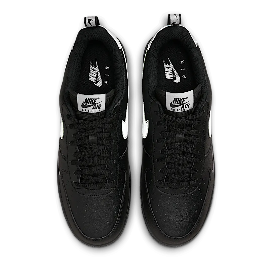 Overkicks - Nike Air Force 1 Low 07 LV8 Black Metallic Silver (DX8967-001) - par completo