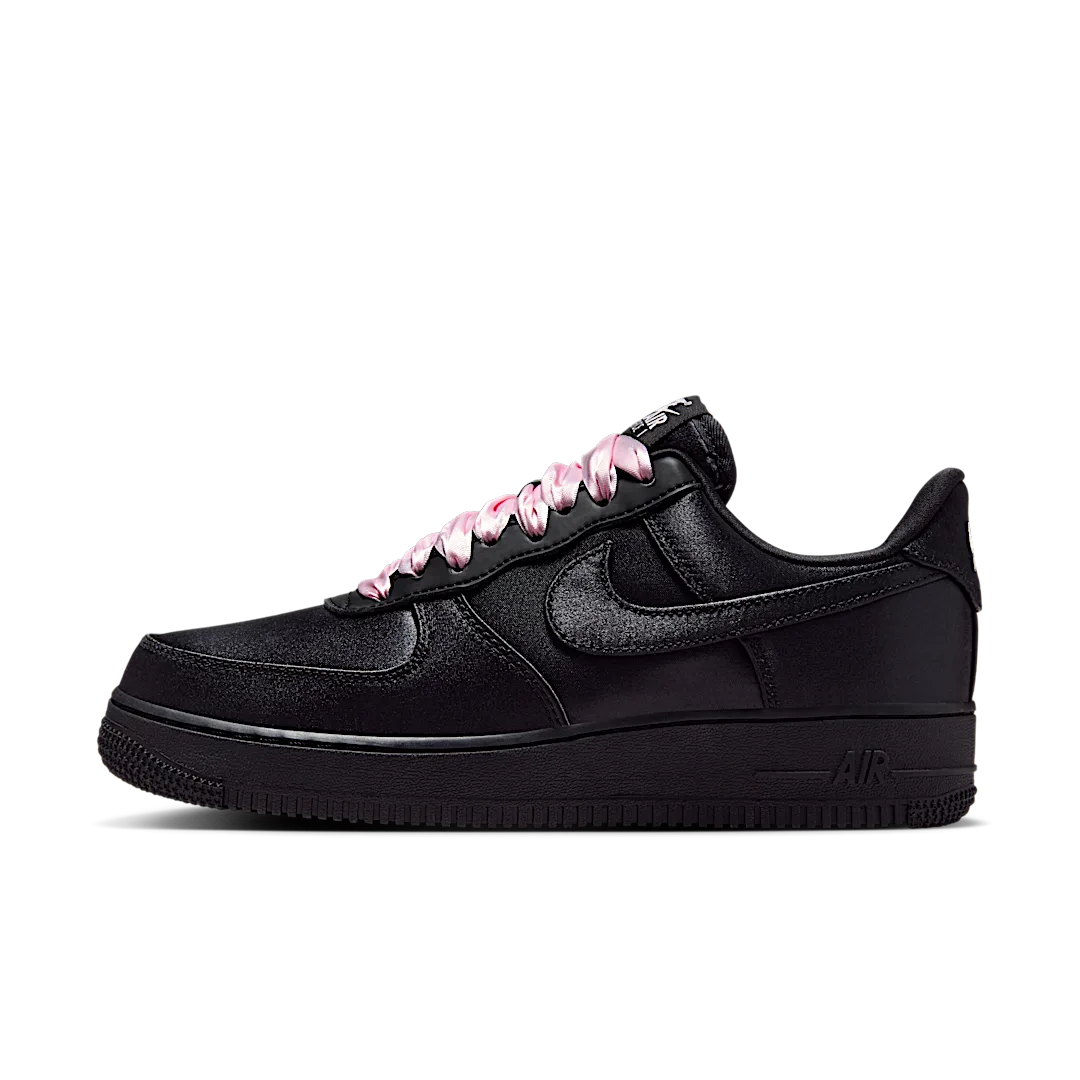 Overkicks - Nike Air Force 1 Low 07 LV8 Black Satin (IH2034-010) - vista lateral