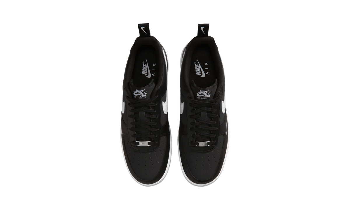 Overkicks - Nike Air Force 1 Low 07 LV8 Carbon Fiber Swoosh Black White (IR5599-001) - vista superior