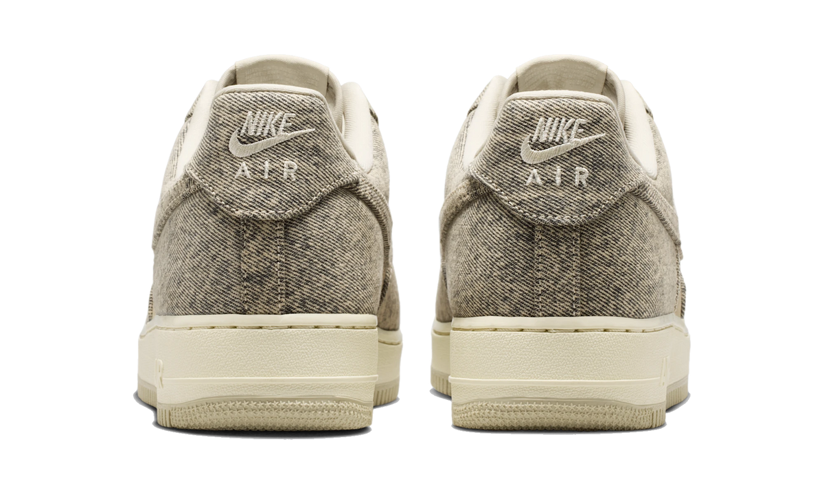 Overkicks - Nike Air Force 1 Low 07 LV8 Denim Desert Khaki (IR0951-201) - detalle talón