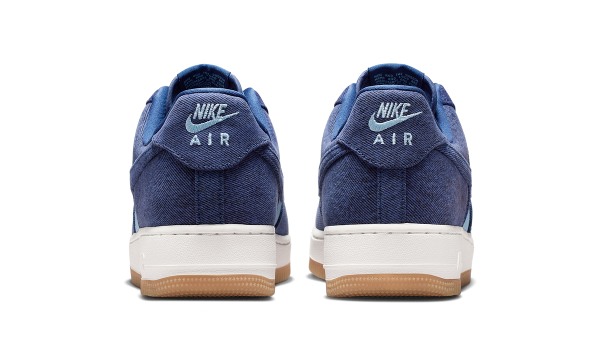 Overkicks - Nike Air Force 1 Low 07 LV8 Denim Navy Worn Blue (IR0951-400) - detalle talón