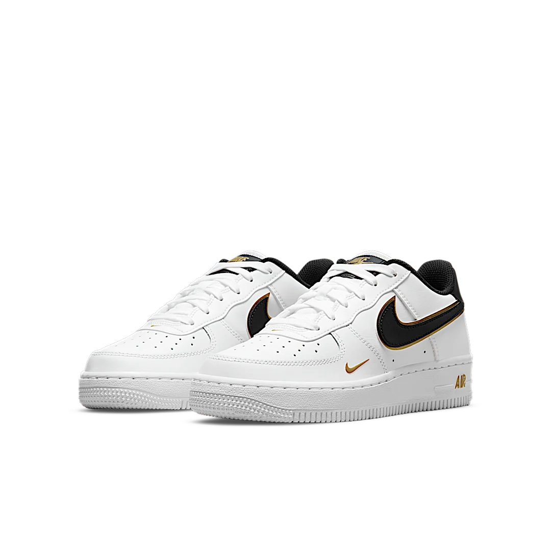 Overkicks - Nike Air Force 1 Low 07 LV8 Double Swoosh White Metallic Gold (DM3322-100) - vista trasera