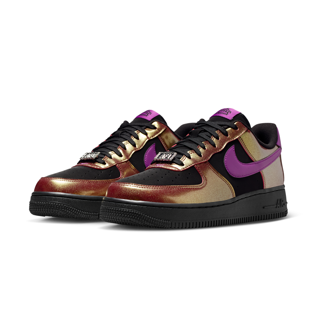 Overkicks - Nike Air Force 1 Low 07 LV8 Glam Rock Black Bold Berry (IB6843-002) - vista trasera