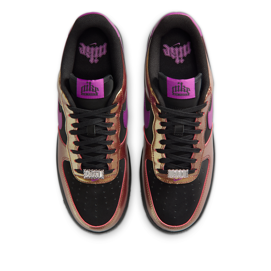 Overkicks - Nike Air Force 1 Low 07 LV8 Glam Rock Black Bold Berry (IB6843-002) - par completo