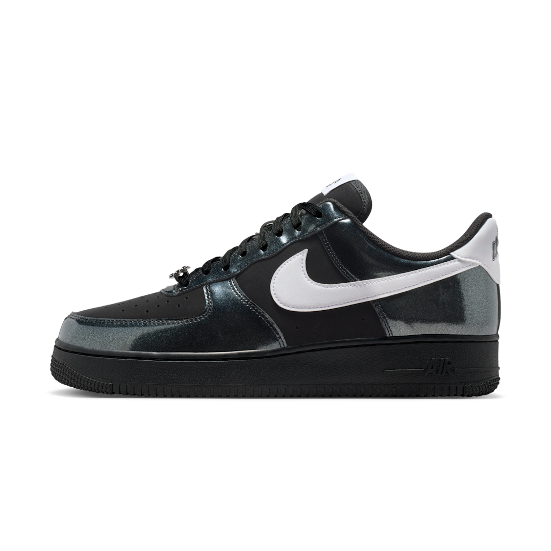 Overkicks - Nike Air Force 1 Low 07 LV8 Glam Rock Black White (IB6843-001) - vista lateral