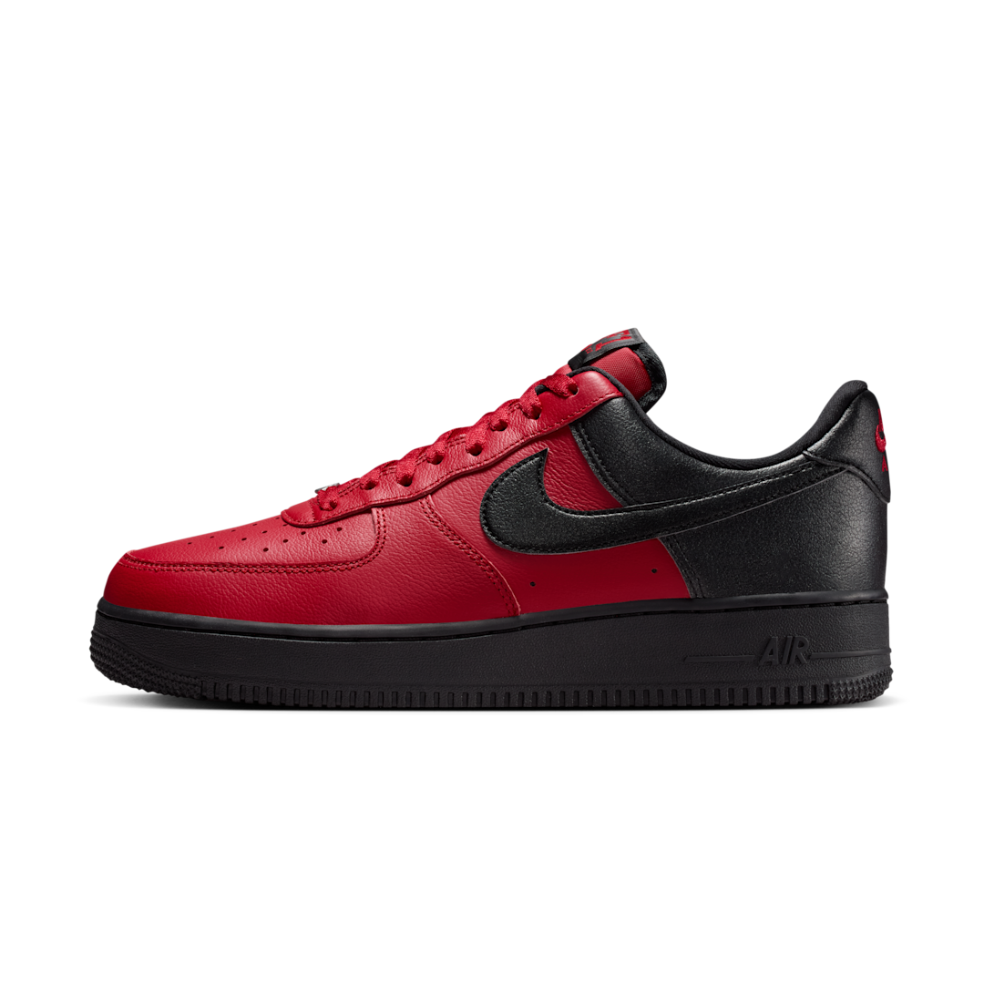 Overkicks - Nike Air Force 1 Low 07 LV8 Gym Red Summit White Black (IB6847-600) - vista lateral