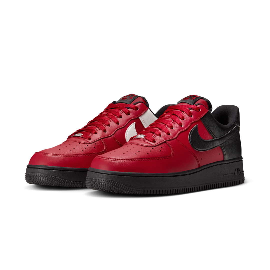 Overkicks - Nike Air Force 1 Low 07 LV8 Gym Red Summit White Black (IB6847-600) - vista trasera