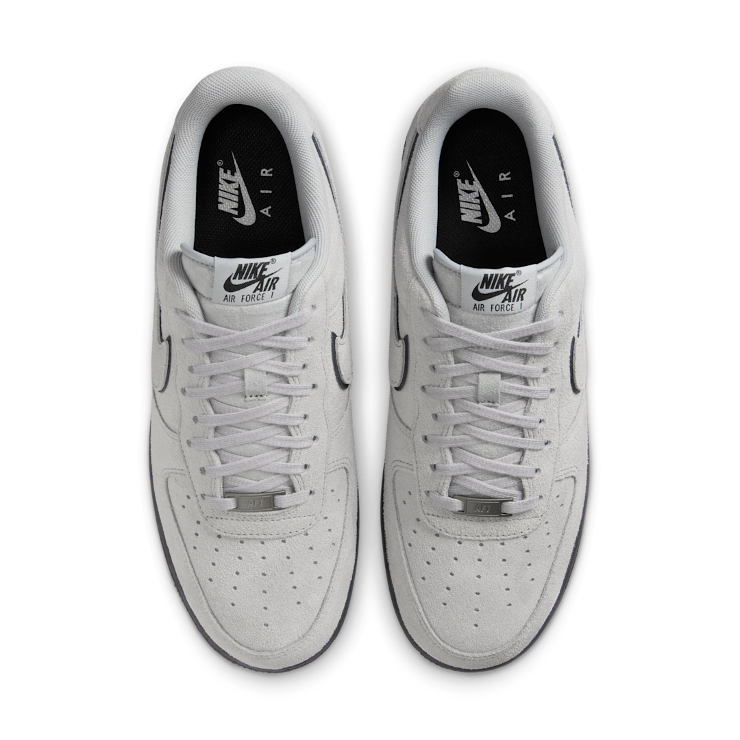Overkicks - Nike Air Force 1 Low 07 LV8 Light Smoke Grey Suede Black (HQ1966-001) - par completo