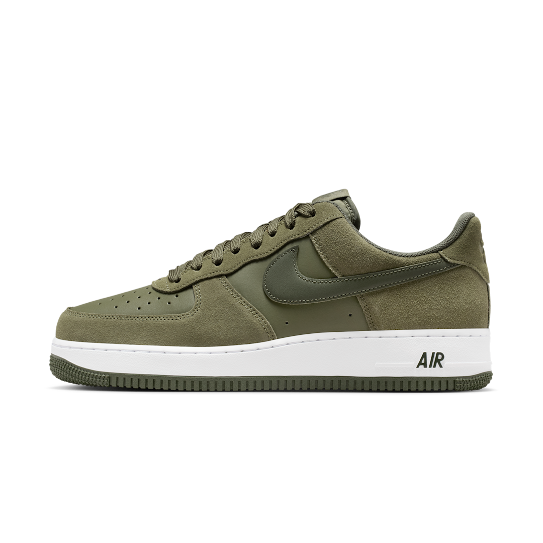Overkicks - Nike Air Force 1 Low 07 LV8 Medium Olive White (IB6388-200) - vista lateral