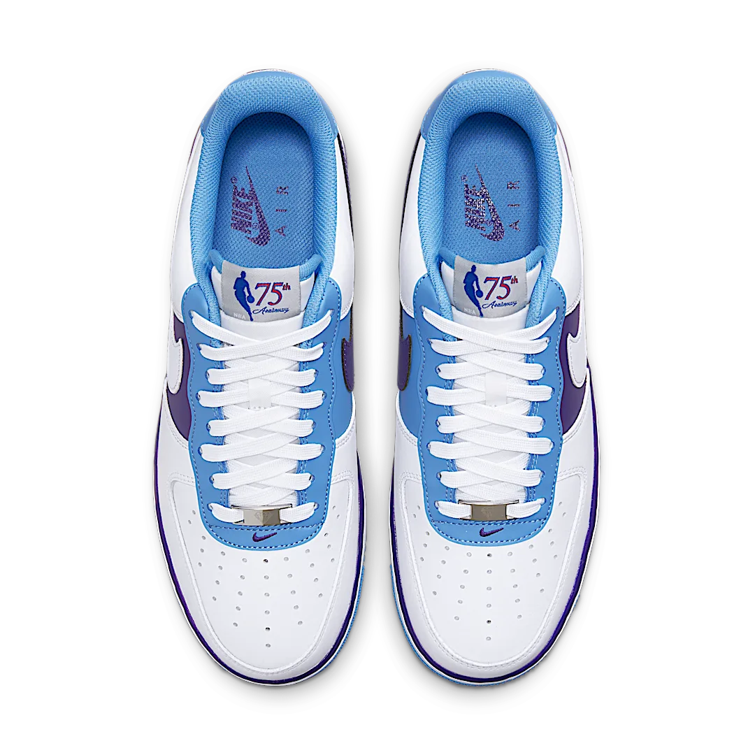 Overkicks - Nike Air Force 1 Low 07 LV8 NBA 75th Anniversary Lakers (DC8874-101) - par completo