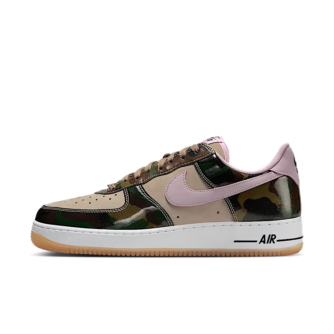 Overkicks - Nike Air Force 1 Low 07 LV8 Patent Camo Pink (HQ1967-200) - vista lateral