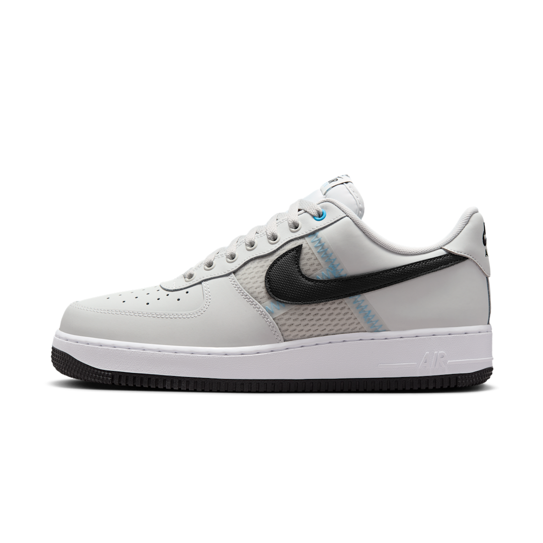 Overkicks - Nike Air Force 1 Low 07 LV8 SE Mesh Tape Photon Dust University Blue (IH4462-001) - vista lateral