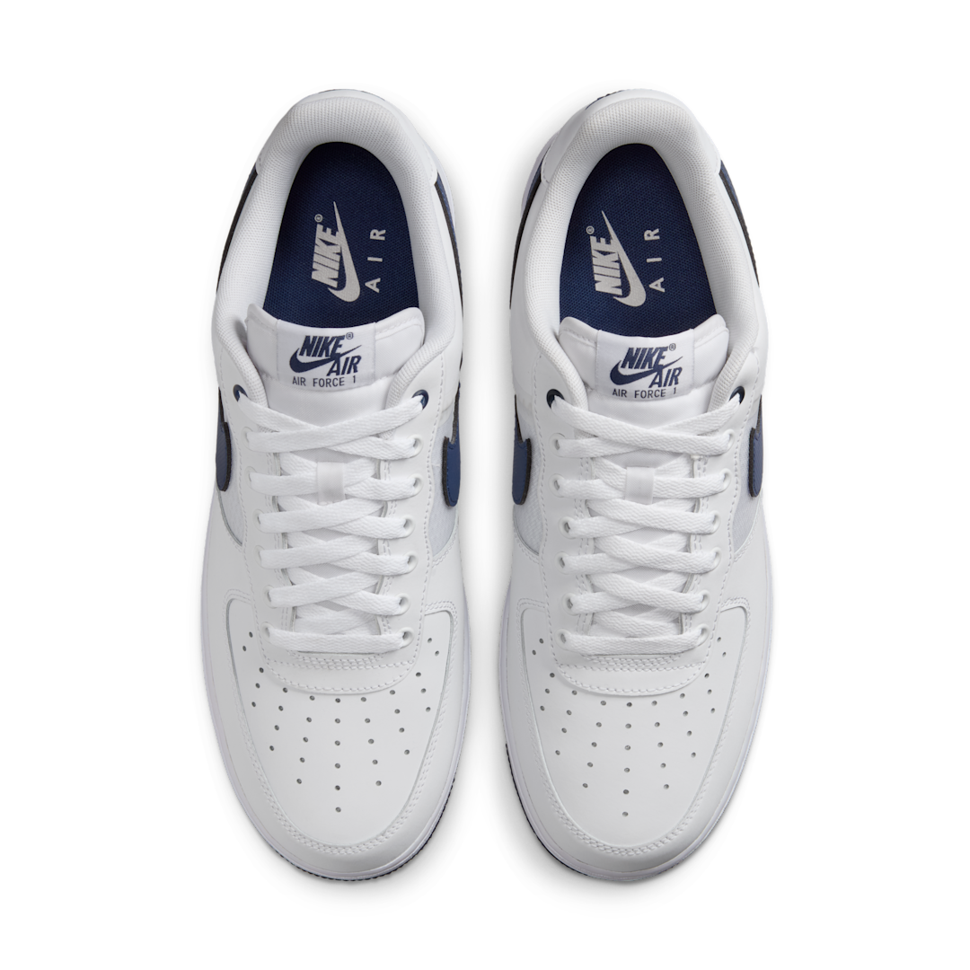 Overkicks - Nike Air Force 1 Low 07 LV8 SE Mesh Tape White Midnight Navy (IH4462-100) - par completo