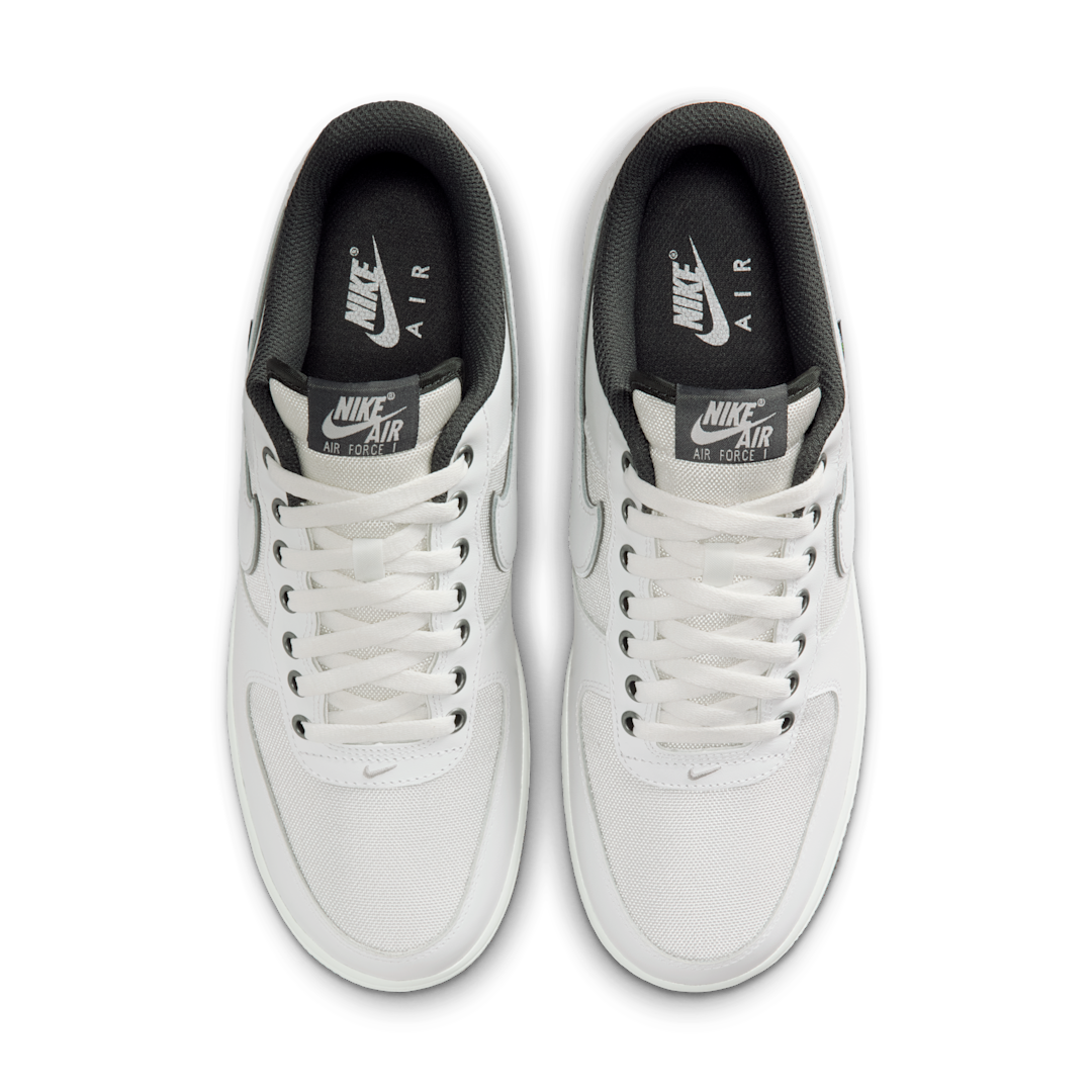 Overkicks - Nike Air Force 1 Low 07 LV8 Summit White Dark Smoke Grey Cordura (IM6001-121) - par completo