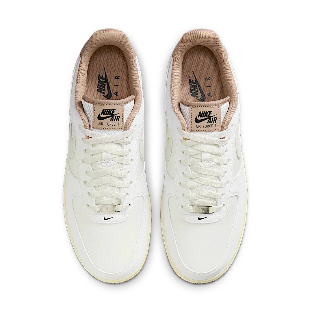 Overkicks - Nike Air Force 1 Low 07 LV8 Summit White Khaki (FZ5225-100) - par completo
