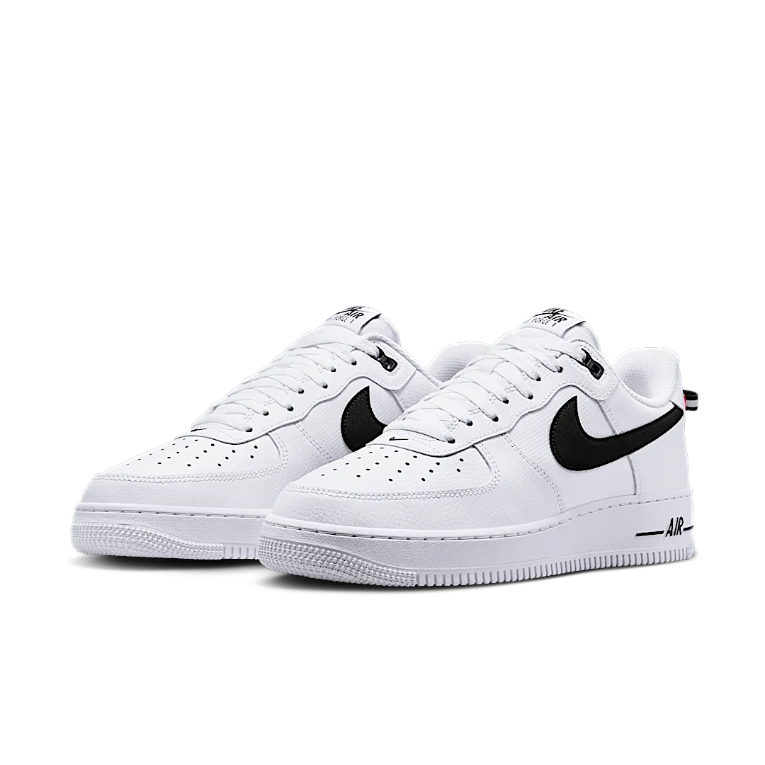 Overkicks - Nike Air Force 1 Low 07 LV8 White Black Bright Crimson (HV9509-100) - vista trasera