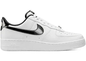 Overkicks - Nike Air Force 1 Low 07 LV8 White Black Glitter Swoosh (HF2898-101) - vista lateral