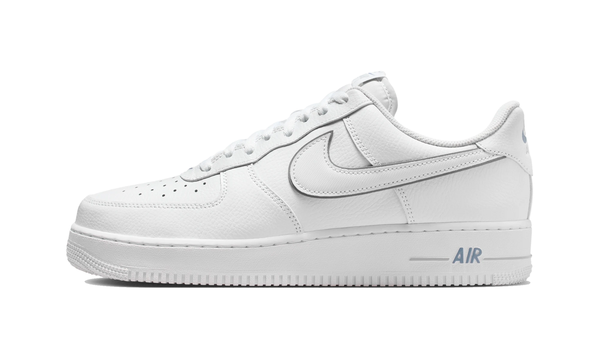 Overkicks - Nike Air Force 1 Low 07 LV8 White Silver Wolf Grey (IQ5228-100) - vista lateral