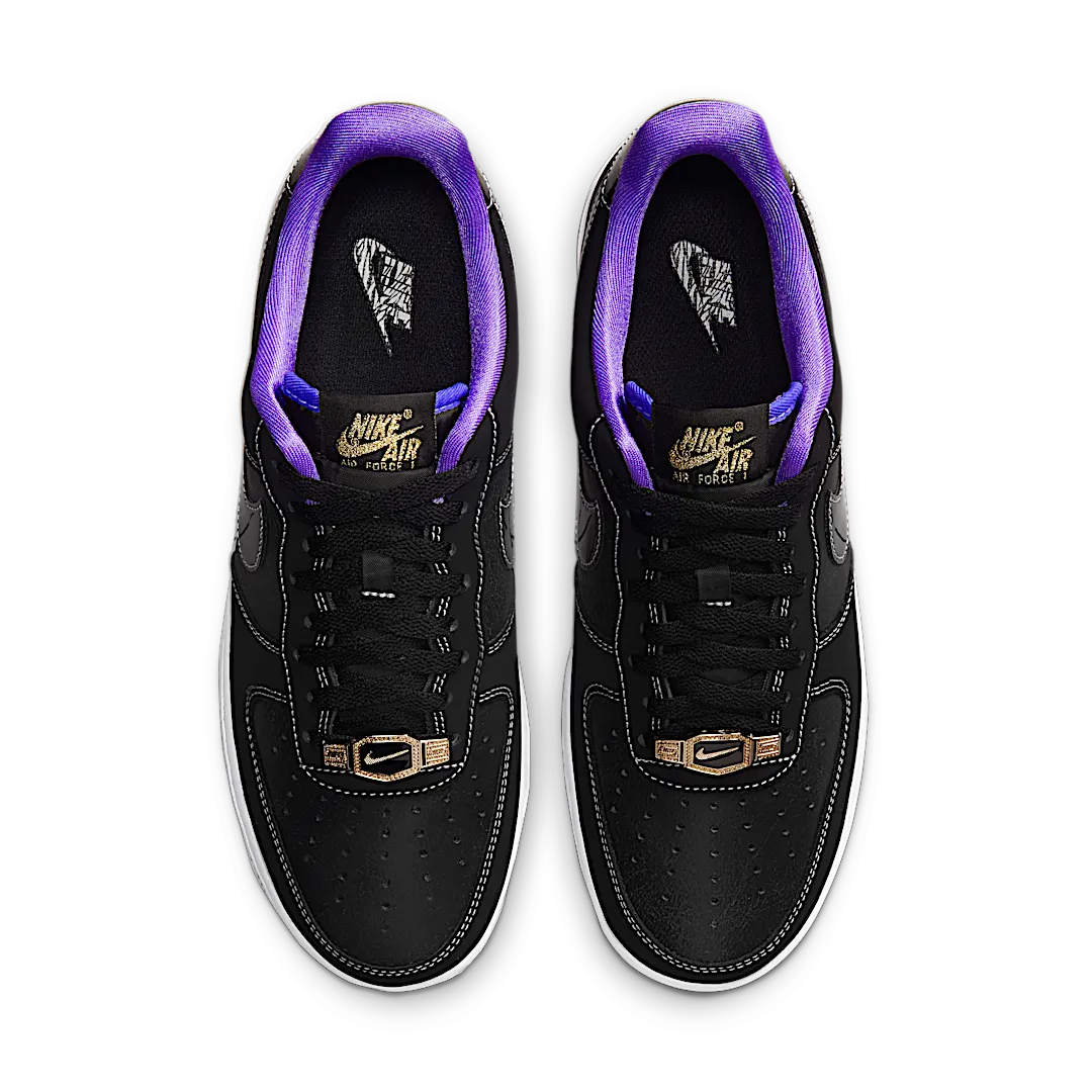 Overkicks - Nike Air Force 1 Low 07 LV8 World Champ Black Purple (DR9866-001) - par completo