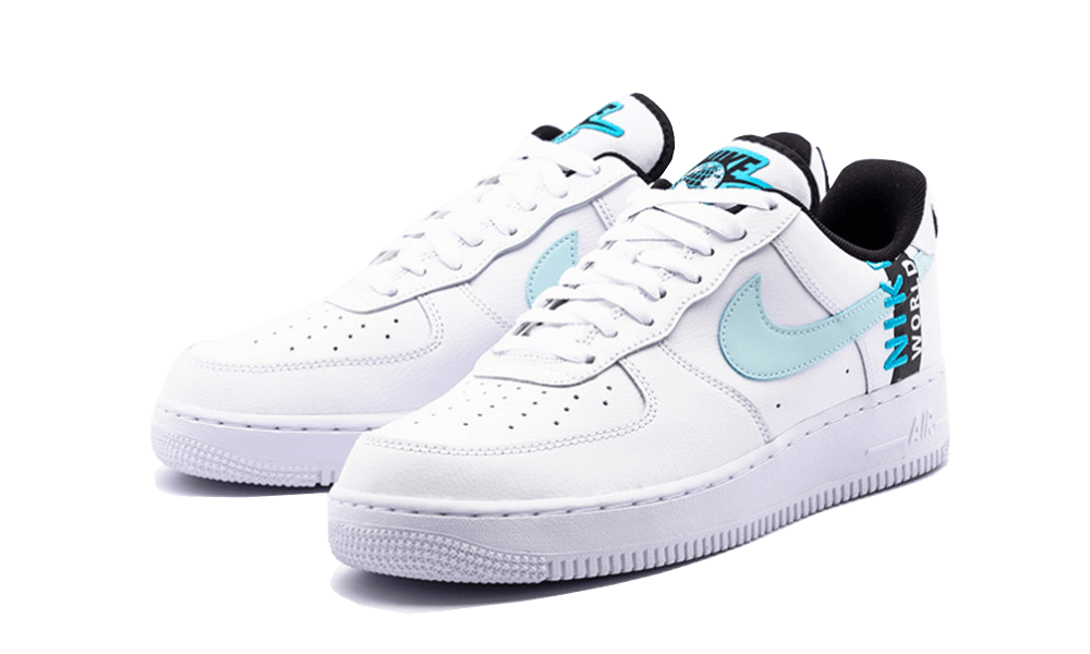 Overkicks - Nike Air Force 1 Low 07 LV8 Worldwide Pack White Blue Fury (CK6924-100) - vista trasera