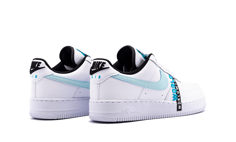 Overkicks - Nike Air Force 1 Low 07 LV8 Worldwide Pack White Blue Fury (CK6924-100) - par completo