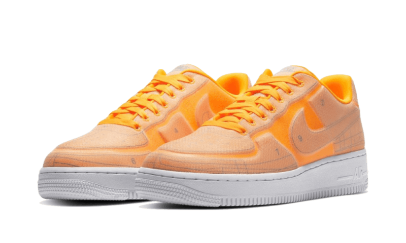 Overkicks - Nike Air Force 1 Low 07 LX Blueprint Laser Orange (CI3445-800) - vista trasera