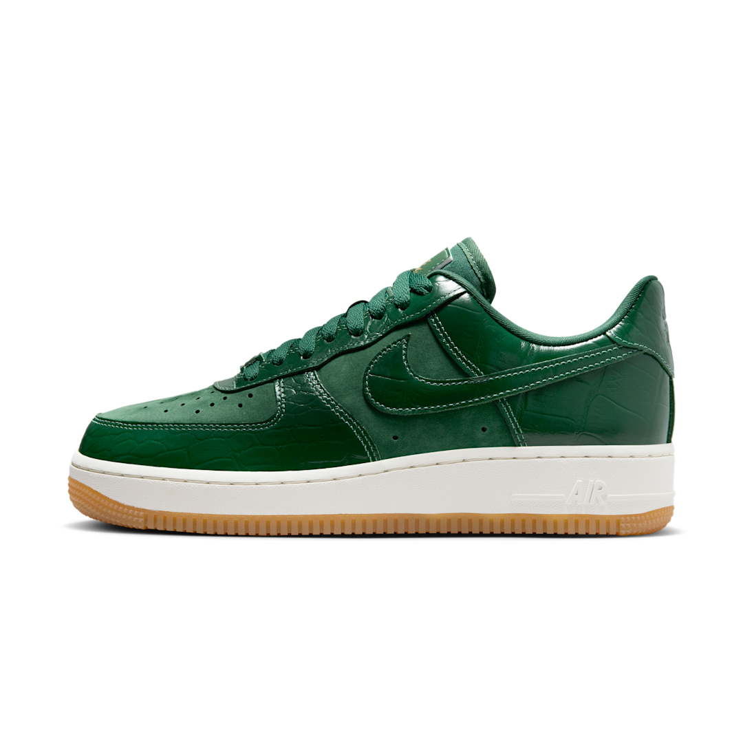 Overkicks - Nike Air Force 1 Low 07 LX Gorge Green Croc (DZ2708-300) - vista lateral