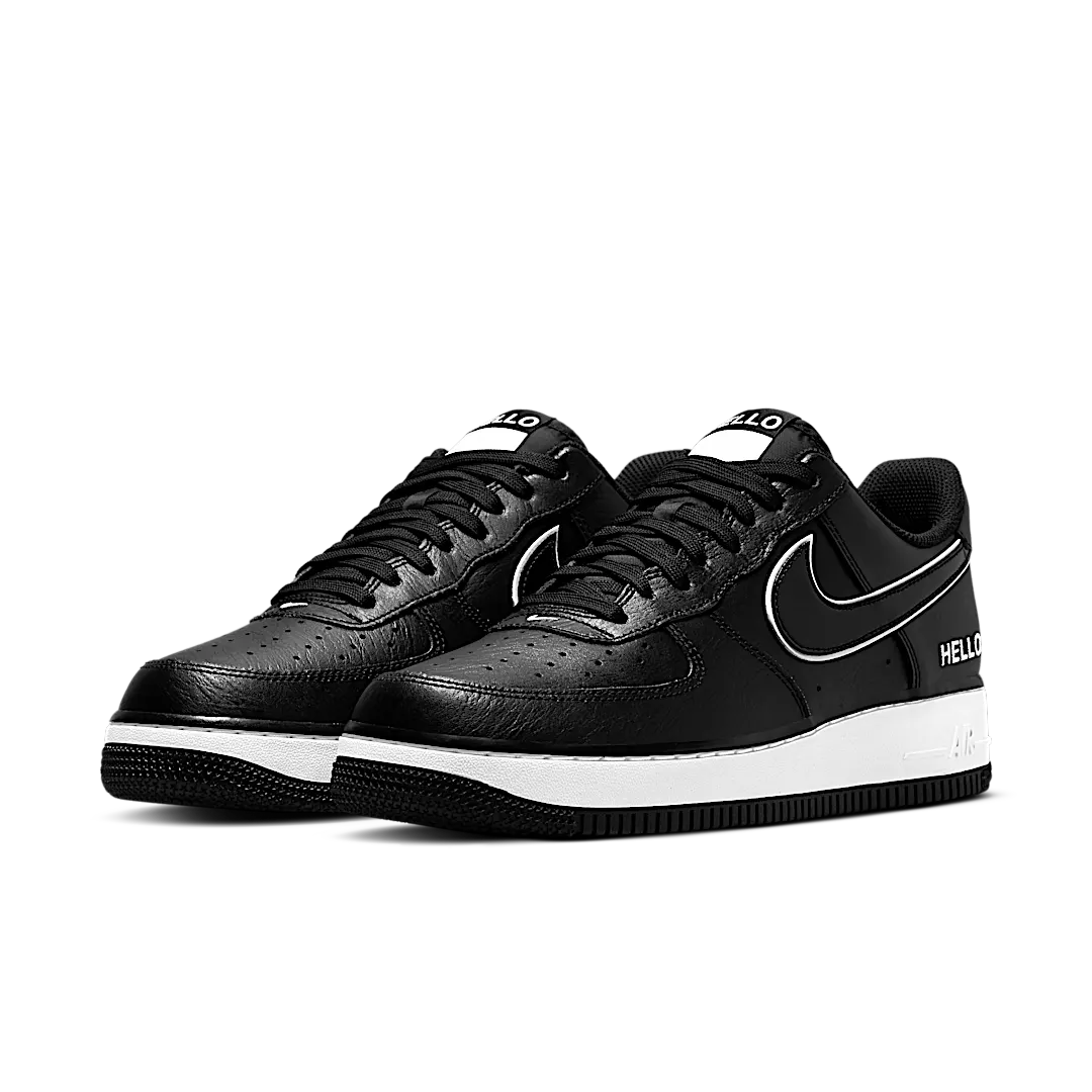 Overkicks - Nike Air Force 1 Low 07 LX Hello Black (CZ0327-001) - vista trasera