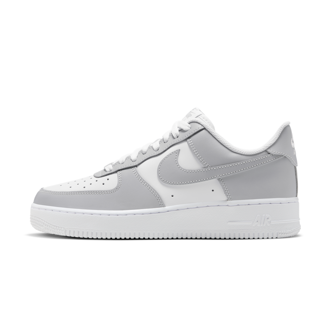 Overkicks - Nike Air Force 1 Low 07 Light Smoke Grey White (FD9763-101) - vista lateral