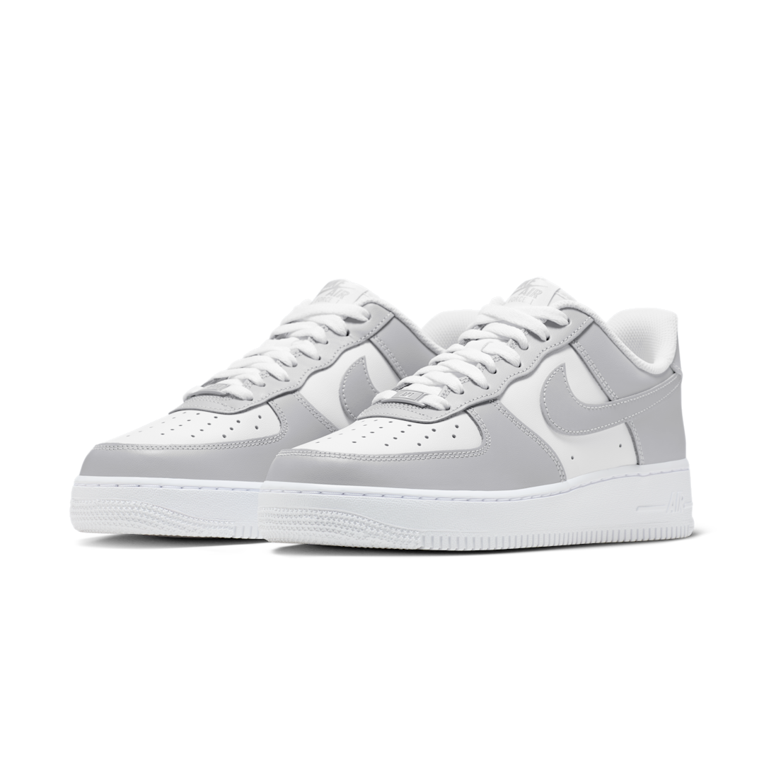 Overkicks - Nike Air Force 1 Low 07 Light Smoke Grey White (FD9763-101) - vista trasera