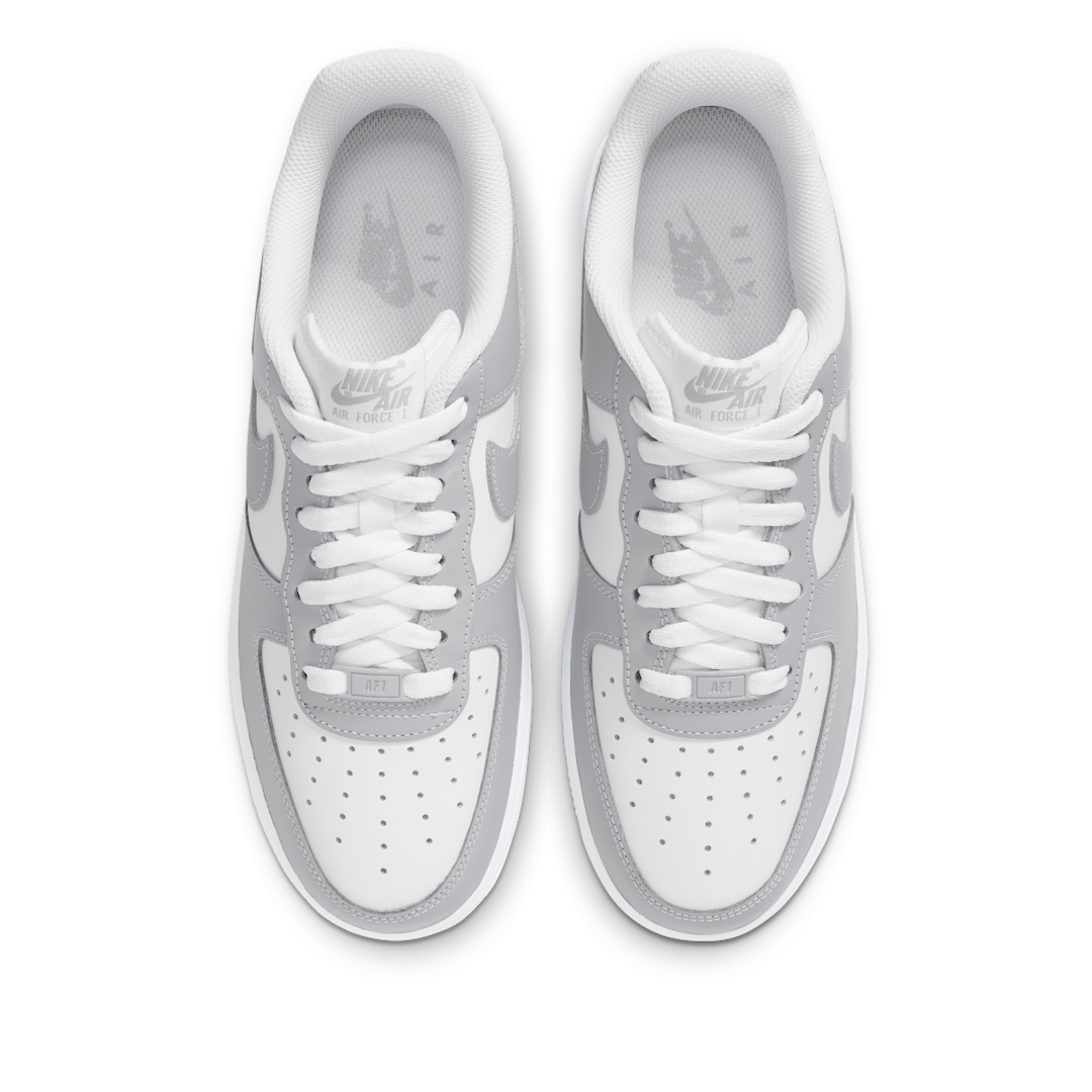 Overkicks - Nike Air Force 1 Low 07 Light Smoke Grey White (FD9763-101) - par completo