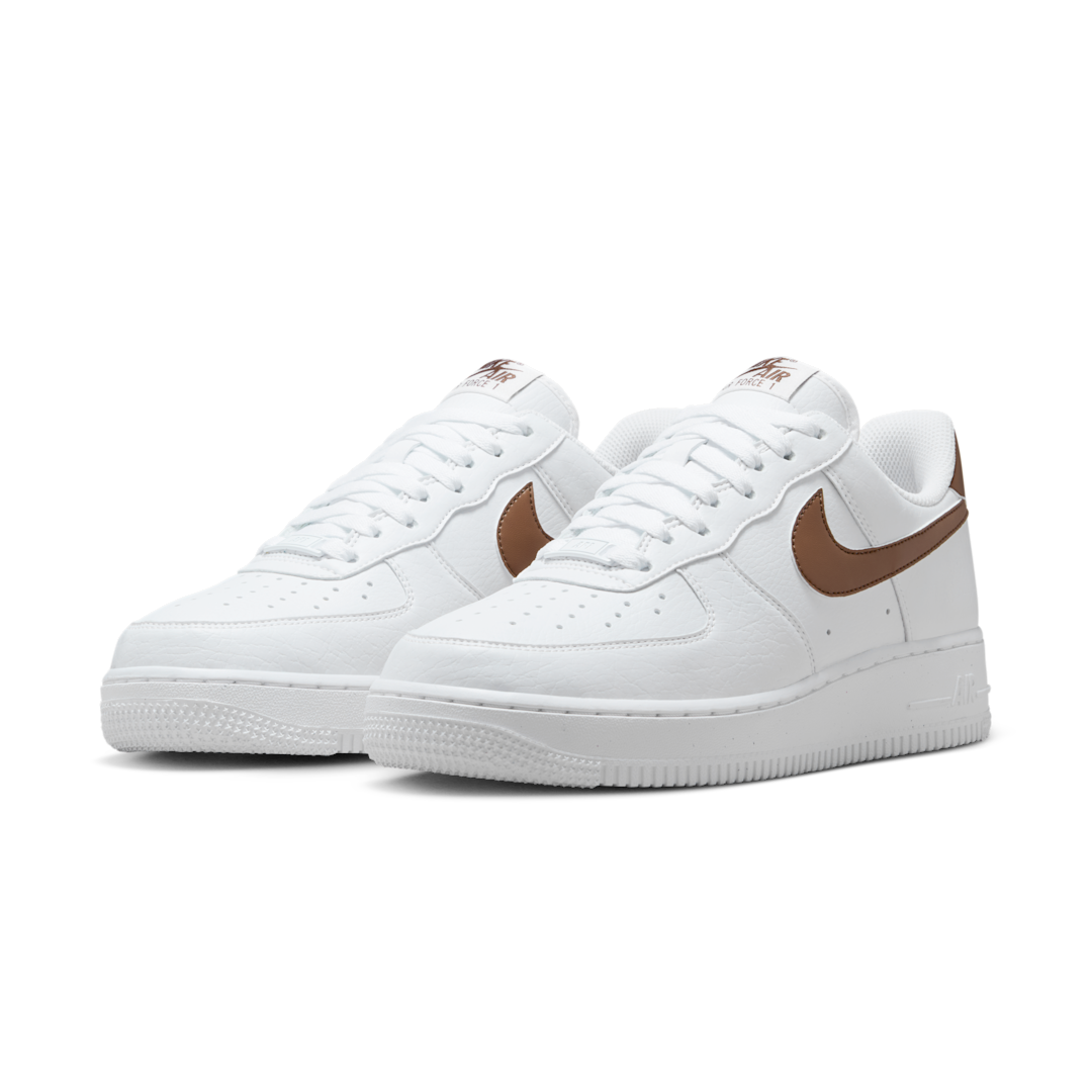 Overkicks - Nike Air Force 1 Low 07 Next Nature White Fauna Brown (DC9486-115) - vista trasera