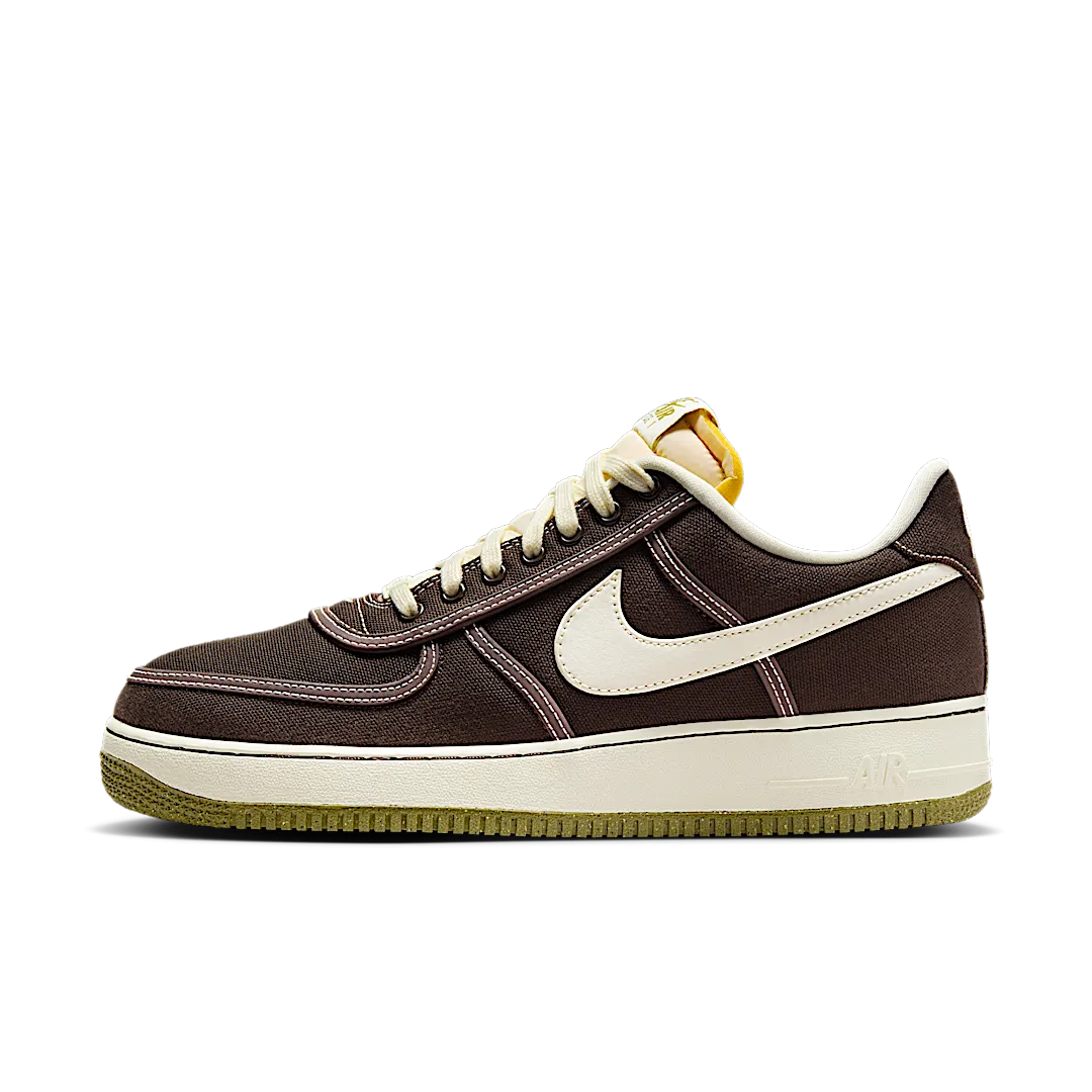Overkicks - Nike Air Force 1 Low 07 PRM Canvas Baroque Brown (CI9349-201) - vista lateral