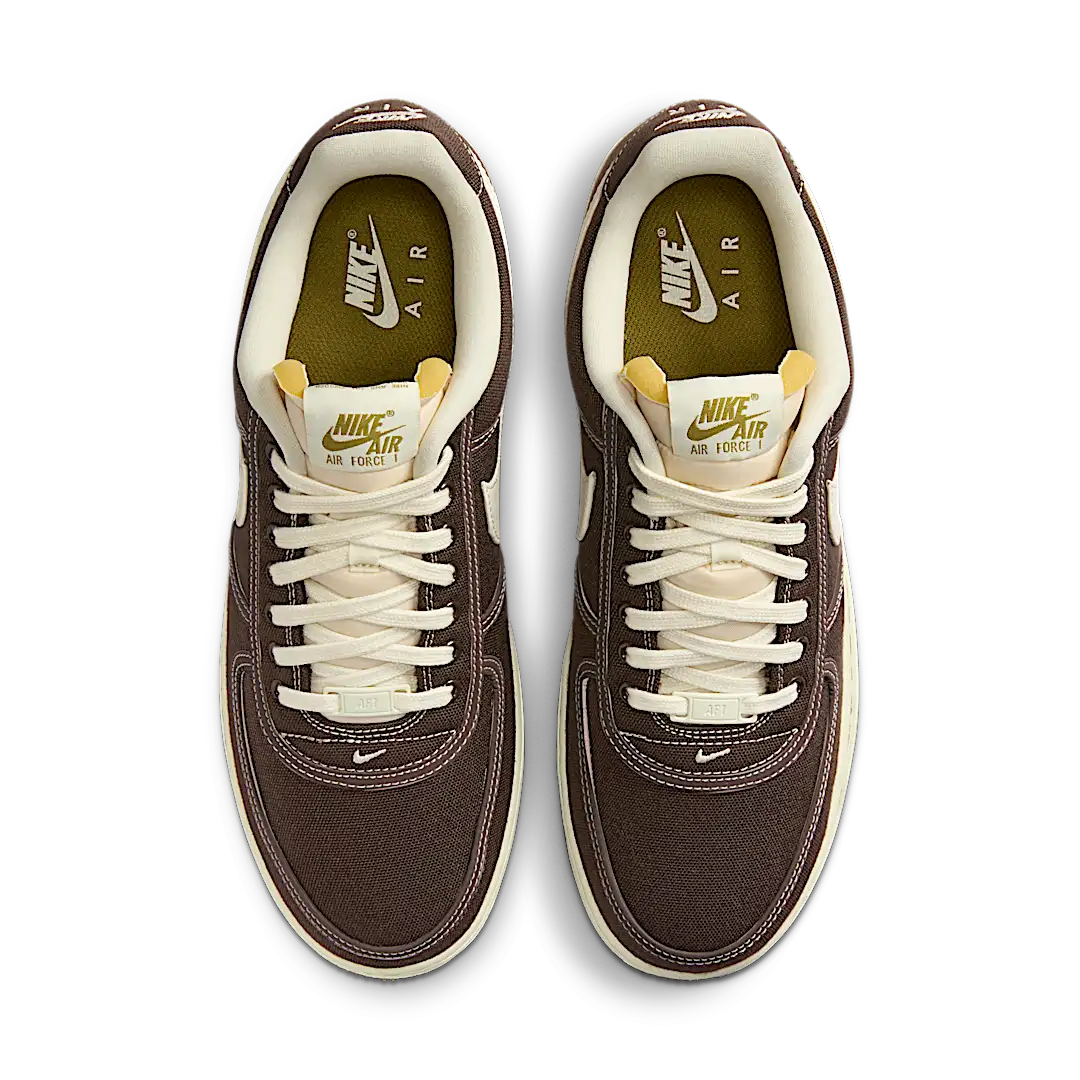 Overkicks - Nike Air Force 1 Low 07 PRM Canvas Baroque Brown (CI9349-201) - par completo