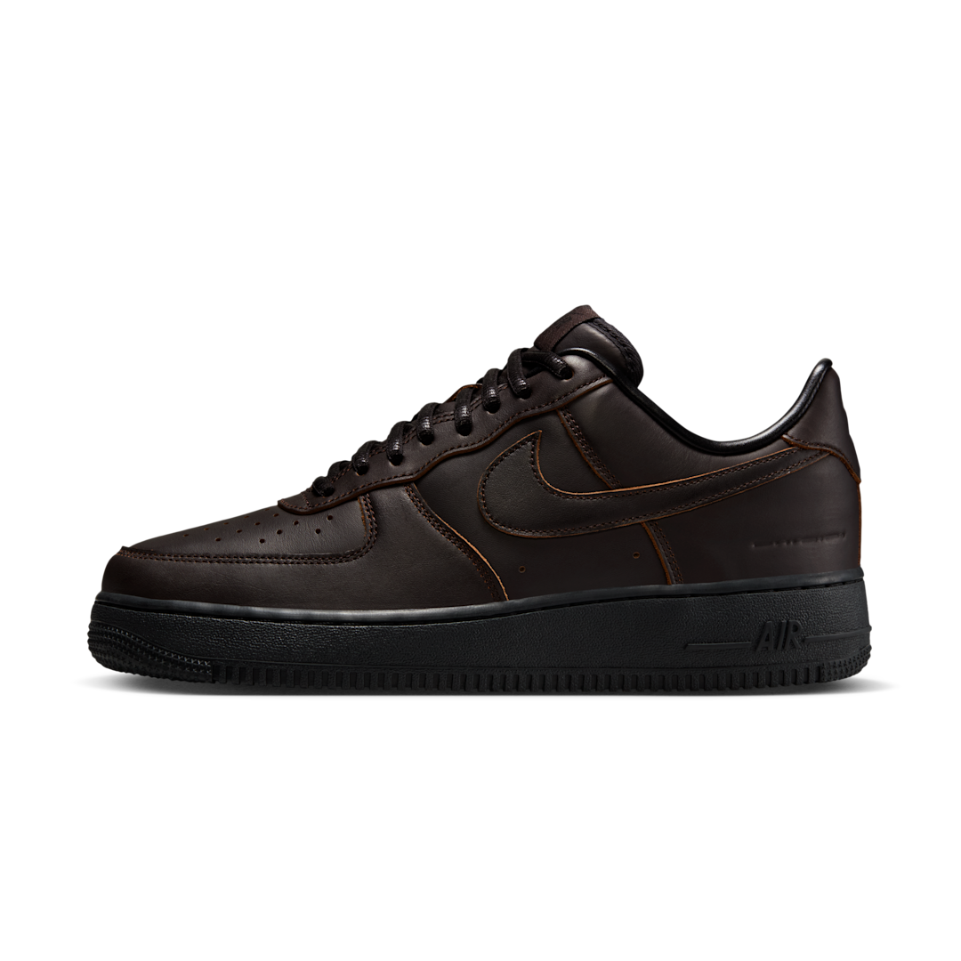 Overkicks - Nike Air Force 1 Low 07 PRM Morse Code Velvet Brown Black (IM8056-220) - vista lateral