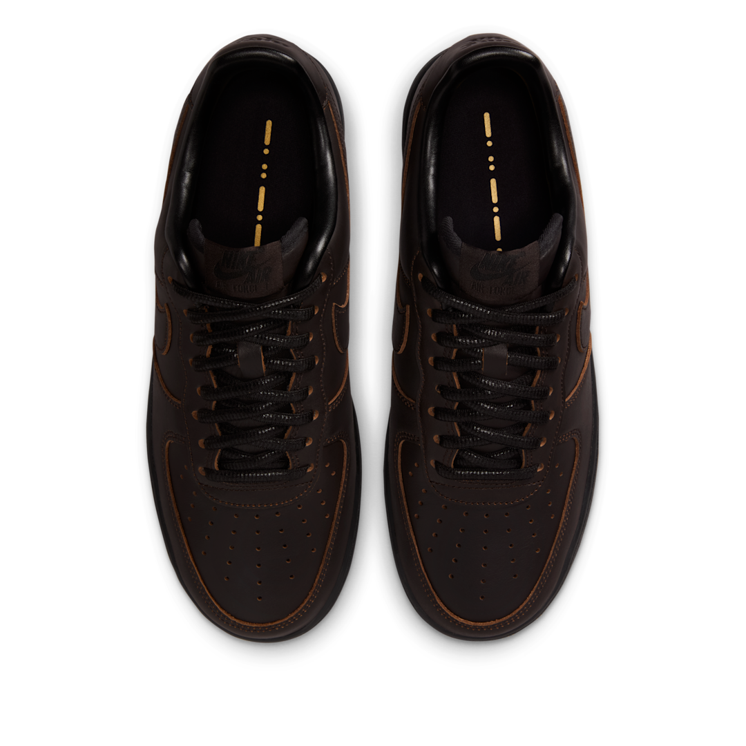 Overkicks - Nike Air Force 1 Low 07 PRM Morse Code Velvet Brown Black (IM8056-220) - par completo